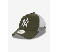 New Era New York Yankees League Essential 9FORTY A-Frame Trucker cap green white.