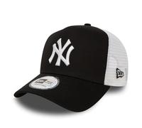 New Era New York Yankees MLB Clean Black White 9Forty A-Frame Adjustable Trucker Cap for Kids