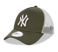 New Era New York Yankees 9FORTY A-Frame MLB Baseball Trucker Cap Hat - Khaki