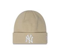 New Era New York Yankees MLB League Essential Stone Cuff Knit Beanie - One-Size Beige