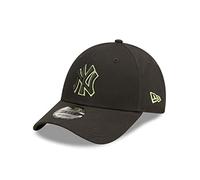 New Era New York Yankees MLB Team Outline Black Green 9Forty Adjustable Cap - One-Size
