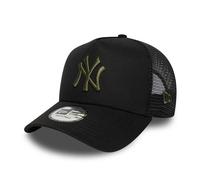 NEW ERA NEW YORK YANKEES TRUCKER CAP.MLB LEAGUE ESSENTIAL BLACK SNAPBACK HAT W25