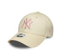 NEW ERA NEW YORK YANKEES WOMENS BASEBALL CAP.9FORTY LEAGUE CREAM PINK HAT W25