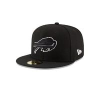 New Era NFL 59FIFTY Buffalo Bills Black White Authentic Collection Fitted On Field Football Cap Hat