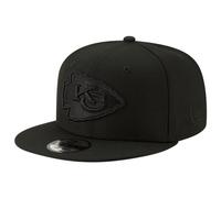 New Era NFL 9FIFTY Black On Black Adjustable Snapback Hat Cap One Size Fits All, Kansas City Chiefs, One Size