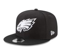 New Era NFL 9FIFTY Black/White Adjustable Snapback Hat Cap One Size Fits All, Philadelphia Eagles, One Size