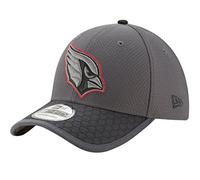 New Era NFL Arizona Cardinals Adult Men Graphite black Sideline 39Thirty Stretch Fit Cap,Medium/Large,Graphite