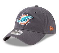 New Era NFL Core Classic 9TWENTY Adjustable Hat Cap One Size Fits All (Miami Dolphins Graphite)