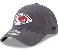 New Era NFL Core Classic 9TWENTY Graphite Adjustable Hat Cap - One Size, Kansas City Chiefs, One Size