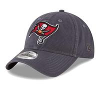 New Era NFL Core Classic 9TWENTY Graphite Adjustable Hat Cap - One Size, Tampa Bay Buccaneers, One size