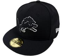 New Era NFL Detroit Lions Black White 59Fifty Fitted Cap Limited Edition