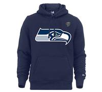 New Era NFL Kleidung Seattle Seahawks Hoody American Football Pulli blau mit CapSpin Pin