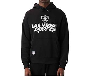 New Era NFL LAS VEGAS RAIDERS Script Team Hoodie Pullover, Größe:S Black