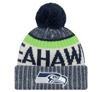 New Era NFL Sideline 2017 Bobble Beanie - Seattle Seahawks Multicoloured