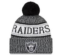 New Era NFL Sideline 2018 Bobble Beanie Oakland Raiders