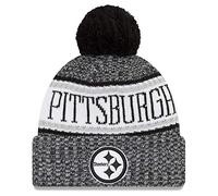 New Era NFL Sideline 2018 Bobble Beanie Pittsburgh Steelers Black/White