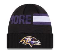 New Era NFL Sideline Tech Knit Beanie - Baltimore Ravens Black