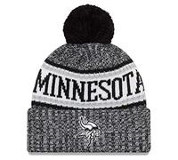 New Era NFL Sideline Winter Bobble Beanie Minnesota Vikings Black/White