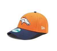 NEW ERA DENVER BRONCOS BASEBALL CAP.9FORTY NFL THE LEAGUE NAVY ORANGE STRAP HAT