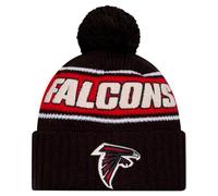 New Era NFL Unisex-Adult Official 2024-25 Sideline Cold Weather Sport Knit Pom Beanie Hat - One Size, Atlanta Falcons, One size