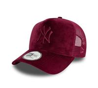New Era NY Trucker Cap Girl Woman New York Yankees Velour Snapback mesh Team Logo A-Frame hat red