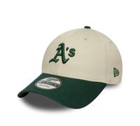NEW ERA OAKLAND ATHLETICS BASEBALL CAP.9FORTY COLOUR BLOCK GREEN CREAM HAT W25