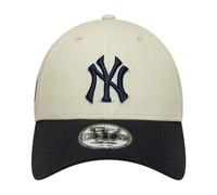 New Era Mens New York Yankees MLB World Series Patch 9FORTY Adjustable Cap - Colour: Cream - Size: One Size