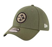 New Era Pittsburgh Steelers 39thirty Stretch Cap On Field 2018 Salute To Service Green - L-XL