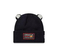 New Era Red Bull Racing F1 Team, Official 2025 Merchandise, Team Cuff Knit Beanie Hat with Ears, Dark Blue, Children Sizes (UK, Age, 6 Years, 12 Years)
