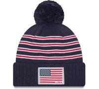 New Era Ryder Cup 2025 Knit PGA Beanie (UK, Alpha, One Size, Saturday/OS Blue)