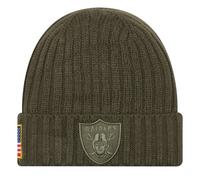 New Era Salute to Service Knit Beanie - Oakland Raiders