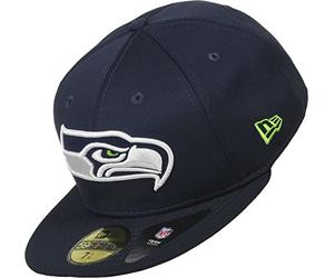 New Era Seattle Seahawks 59fifty Basecap Nfl Fitted Trainer Navy - 7 1/8-57cm