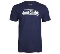 New Era Seattle Seahawks T Shirt Team Logo Navy - 3XL
