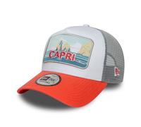 New Era Summer Capri Orange 9FORTY A-Frame Trucker Snapback Cap