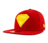 New Era Superman 2025 James Gunn Cape Logo 59Fifty Fitted Hat (UK, Numeric, 7 1/2) Red