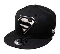 New Era Superman Silver Symbol Baseball Cap, Black, One Size, US, Loose Fit, Letter Print, Cotton, Machine Wash, Black, one sizeo