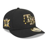 New Era Tampa Bay Rays 59FIFTY LP Low Profile 2024 Armed Forces Day Authentic Collection Fitted Cap, Hat, Black, 7 1/4