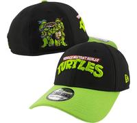 New Era Teenage Mutant Ninja Turtles Pizza Time 39Thirty Fitted Hat (UK, Alpha, S, M, Black)