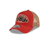 New Era Trucker Cap car Adjustable hat Vintage car Hot Rod mesh Curved Visor red Beige