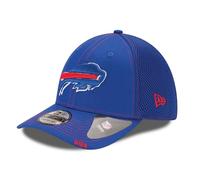 New Era Unisex-Adult NFL 39THIRTY Team Color Neo Primary Logo Stretch Fit Flex Football Cap Hat, Buffalo Bills, Large-X-Large