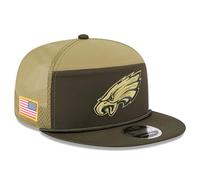 New Era Unisex-Adult NFL 9FIFTY Green Salute to Service Split Panel Football Adjustable Snapback Hat Cap One Size Fits All