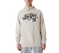 New Era Unisex Mlb Retro Oversize Hoody New York Yankees - Beige