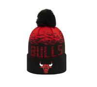 New Era Beanie Chicago Bulls Beanie Hat Pom Pom Bobble Black Red NBA Basketball