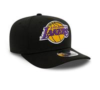 New Era LA Lakers 9FIFTY Stretch Curved Visor Snapback Cap Hat - Black - M/L