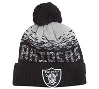 New Era Las Vegas Raiders Ombre NFL Football Winter Beanie Bobble Hat - Black