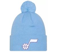 New Era Utah Jazz NE24 City Edition Sky Blue Cuff Beanie Hat with Pom - NBA Cuffed Knit Cap