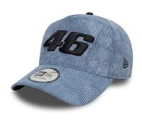 New Era VR46, Valentino Rossi, Baseball Cap, E-Frame Trucker, Denim Cord Pattern, Blue and Black, Adjustable