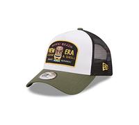 New Era Waikiki Beach Truckerkappe verstellbar Snapback weiß Oliv Mesh Basecap - One-Size