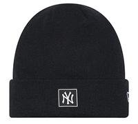New Era Mens New York Yankees MLB Team Logo Cuffed Beanie Hat - Black