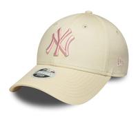NEW ERA NEW YORK YANKEES WOMENS BASEBALL CAP.9FORTY LEAGUE CREAM PINK HAT W25